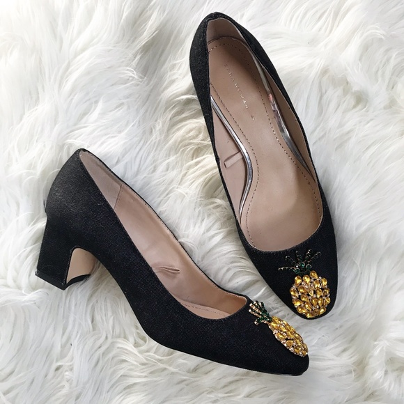 Zara Shoes - Zara : Pineapple Embellished Heels Size 6.5